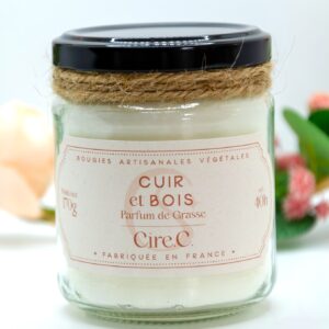 Bougie végétale Cuir et bois